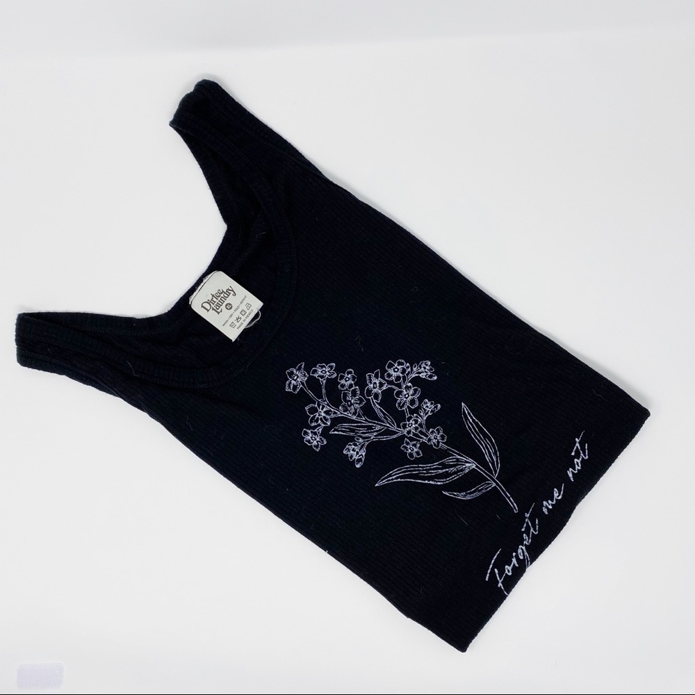 Floral forget me not tank